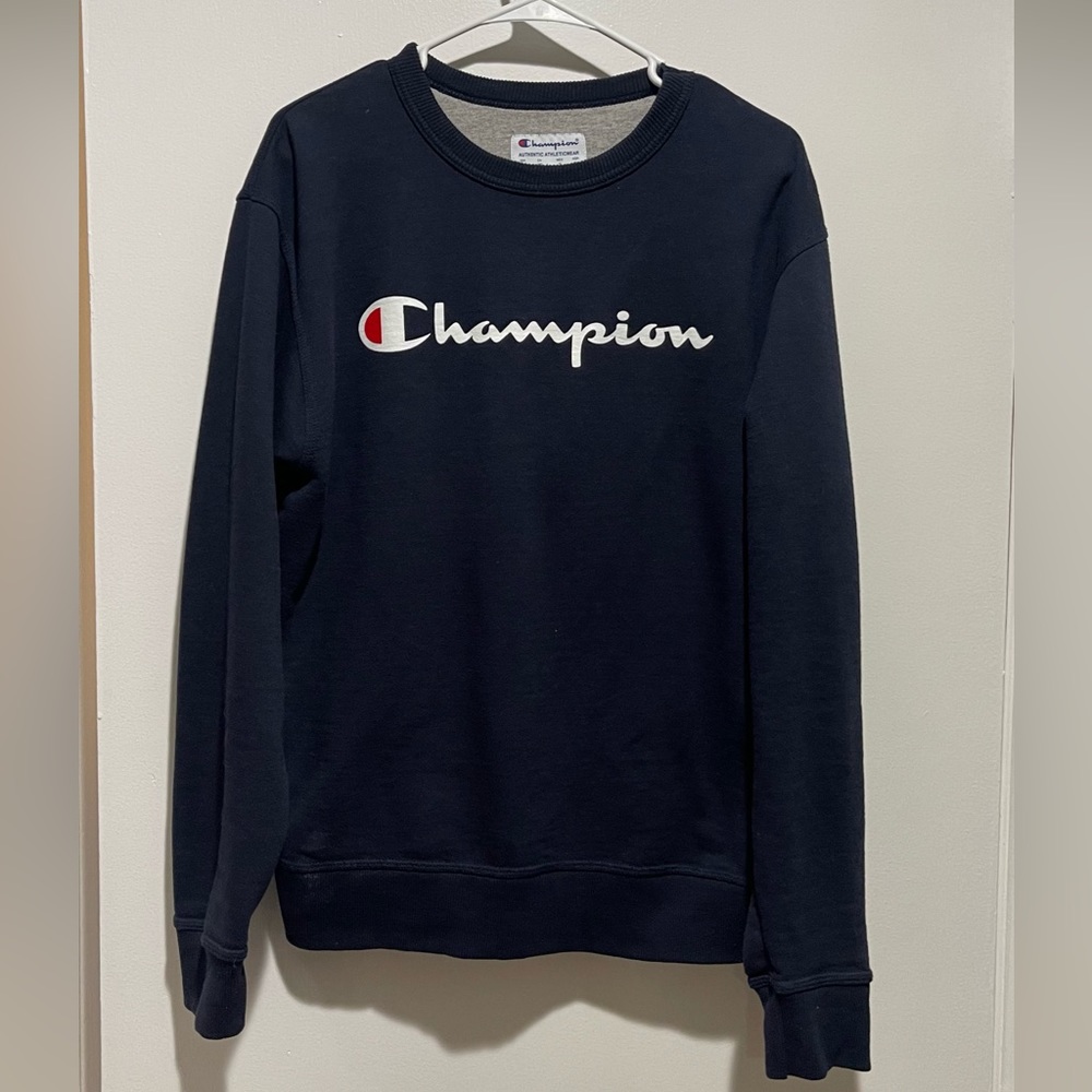 Champion Navy Blue Sweater Medium